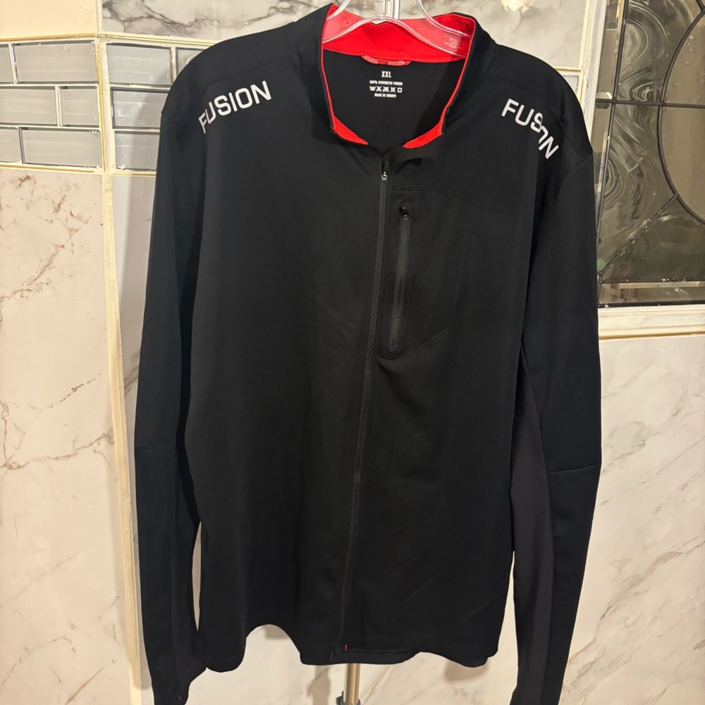 Men's Black Outdoor S2 Run Quality Zip Up Long Sleeve Jacket XXL NWOT